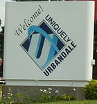 Urbandale welcome sign